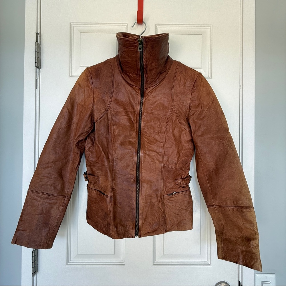 Vintage Marc New York Leather Moto Jacket - Size Small